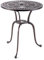 COSTWAY Mesa Jardin Exterior 61 x 71 cm, Mesa Redonda Jardin Aluminio Fundido, Mesa Redonda Jardin Orificio para Sombrillaφ5cm y Almohadillas Ajustables, Mesa Terraza Balcon, Cobre Rojo