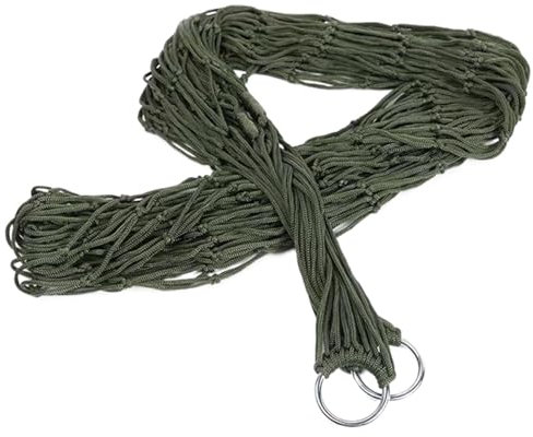 Mesh Rope Hammock - Nylon Rope Swing Sleeping Hammock | Thickened Nylon Fabric Sleeping Bed for Relaxing in Your Backyard, Camping, and Hiking