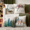 EMEMA Weihnachten Kissenbezug 45x45 cm Samt Sofakissen Dekokissen Kissenhülle Kissenbezüge Couchkissen Kissen Samtkissen Weich Einfarbig Zierkissen für Sofa Wohnzimmer 4er Set Christmas-C