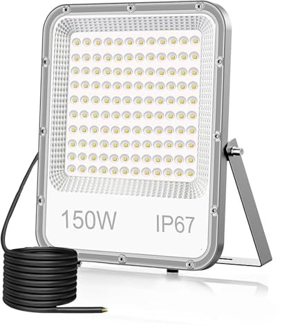 JBdusn Focos LED Exterior 150W, IP67 Impermeable Proyector Exterior, 5000lm Luz de Seguridad Superbrillante Foco para Casa, Garaje, Patio, Terraza, Campo