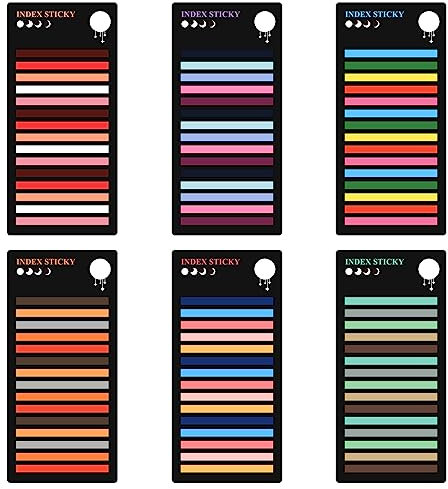 1800 Stück Page Marker Sticky Markers, Index Haftstreifen Highlighter, Haftnotizen Tabs, Farbenfrohe et Transparente Sticky Notes