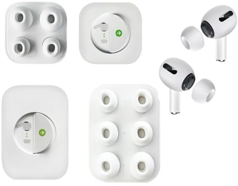 ORTLCINC AirPods Pro 2./1. Generation Replacement Ear Tips with Noise Reduction, Silikon, Weiß, 5 Paar