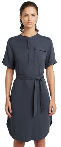 G-STAR Belted Dress SS Wmn Vestido Informal, Gris Petrol D26157-d573-860, L Mujeres