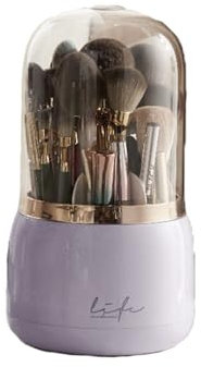 Make-up-Pinsel-Aufbewahrungsbehälter, staubdichter Lippenstift, Augenbrauenstift, Kosmetik-Organizer, 360° drehbar, große Kapazität, Make-up-Pinsel-Fass, Kosmetik-Werkzeuge, Schreibtisch-Organizer,