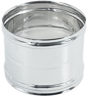 Manicotto femmina/femmina in acciaio inox per canne fumarie (DN 80)
