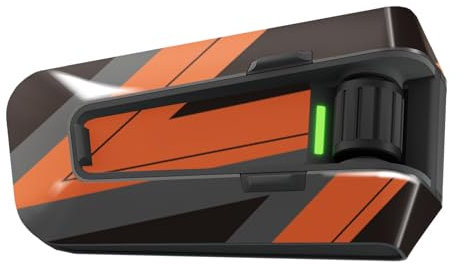 Autobahn88 Motorcycle Bluetooth Headset Protective Skin Decal Kit, compatible with Cardo Packtalk Edge (style: SS002-Orange S)