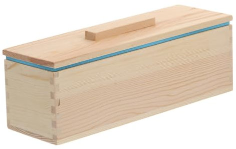 BELLIFFY Handgemachte Seifenform Holz Silikonform Mit Deckel Praktische Box Für Diy-seifenherstellung Leicht Zu Reinigen Langlebig Und Sicher Für Diy-
