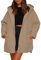 Winterjacke Damen, Jacke Mantel Winter Steppjacke Leicht Damen Winterjacken Outdoor Jacken Für Frauen Jacke Winter Übergangsjacken Damen Damenmantel Kapuzenjacke Frauen (0-Khaki,M)