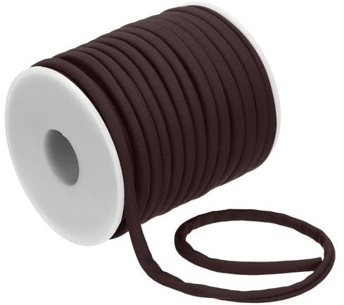 PATIKIL Reißfeste Nylonschnur 5mm x 20m, Elastisches Kordel für Kleidung Kordelzug Haargummi Perlenarmband Perlenkette Schmuckherstellung DIY Basteln, Nylon Schnur Braun