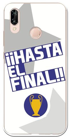 Personalaizer Custodia compatibile Huawei P20 Lite - Design Calcio Coppa Sport Madrid e Frase fino alla fine - Cover in silicone TPU flessibile trasparente