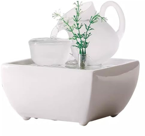 Rilassamento Piccola fontana d'acqua che scorre Decorazione delle finanze domestiche Riciclaggio dell'acqua Fontana da tavolo con trasferimento semplice per ufficio