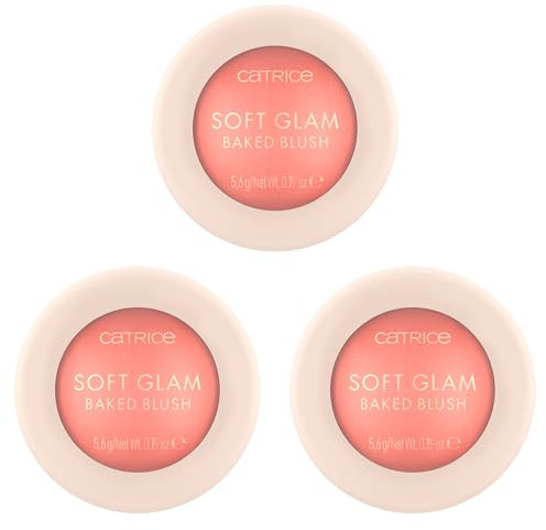 Catrice Soft Glam Baked Blush, Rouge, Nr. 030, Orange, Expressergebnis, strahlend, vegan, ölfrei, ohne Parfüm, ohne Alkohol, 3er Pack (3x5.6g)