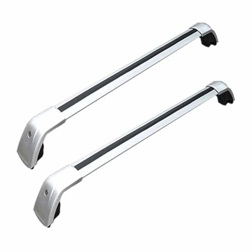 2 Stück Auto Dachträger für Peugeot 308 SW 2007-2019, Aluminium Dachgepäckträger Relingträger Gepäckträger Trägerstangen Extern Zubehör,B/Silver