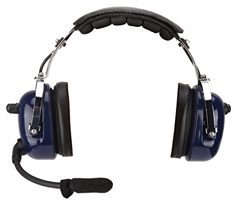 Ausla Headset für die Allgemeine Luftfahrt, Pilotenkopfhörer mit Zwei Steckern, 24 DB Geräuschreduzierung, Verstellbarer Stahlkopfbügel, Universell für Piloten und den Einsatz in der Luftfahrt