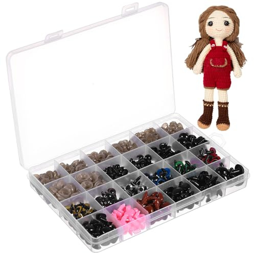 ifundom Ojos de Seguridad para Manualidades 600 Unidades Arandelas de Plástico para Amigurumi Muñecas y Animales de Ganchillo Accesorios Artesanales para Bricolaje y Confección de