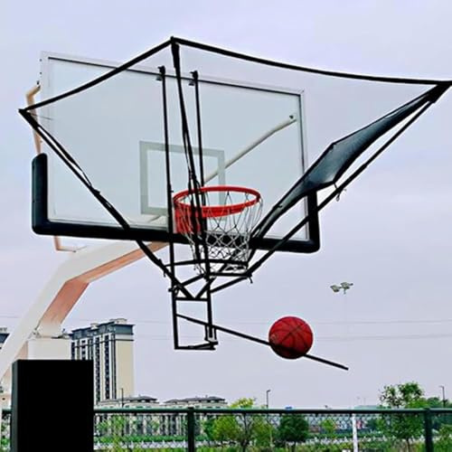 Basketball Rebounder, Hängende Rückführvorrichtung, Metall Shot Trainer Net System für Standardball, Rebounding Maschine für Schule, Training, Hof