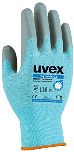 Uvex Schnittschutzhandschuhe phynomic C3 60080, Schutzhandschuh für Lebensmittelbereich, sehr reißfest, Größe:6