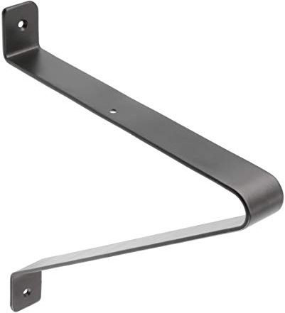 GTV Regalträger 25x22 cm I Schwarz matt I Retro Industrial Metall Wandträger I Regalhalter für Wandregal I PP-GALA-20M