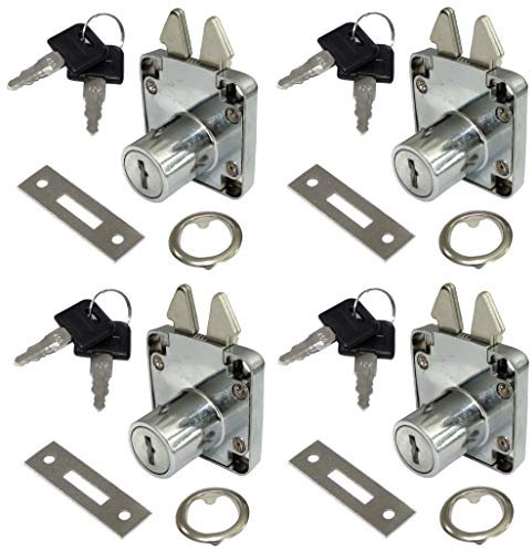 AERZETIX: 4X serrures et clés de porte de meuble coulissante 40/40mm C41401