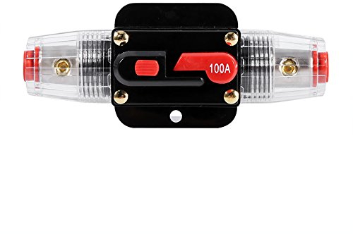Keenso 12V-24V 50A 60A 80A 100A Interruttore automatico Portafusibile Portafusibile Portabagagli Impermeabile per proteggere il (100A)