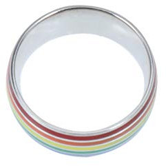 Stahlring Regenbogen LGBT Stolz Goldenen Fingerring Homosexuell Lesben Ring Schmuck
