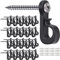 SELEWARE Q-Hanger, 40 Stück Weihnachtslichter Haken mit Kreuzschlitz-Schraube für Garage, Neujahr, Party, Outdoor, einfach zu lösender Draht und Lichterkette, robust, 18 kg Kapazität