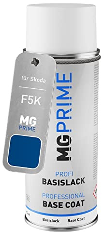 MG PRIME Autolack Spraydose für Skoda F5K / 6D Energy Blue/Dynamic Blau | Basislack, Sprühdose 400ml