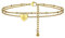 Chaine de Cheville Plaque Or Lettre G Bracelet de Cheville Dore Fille Double Chaines Pied Initiale Acier Petit Pendentif Coeur Grave Fine Inoxydable Alphabet Bijoux Plage Ete Vacance Cadeau Maman