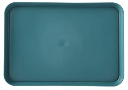 Molinka - Vassoio rettangolare in plastica, per gastronomia, ristorante, pub bar, 35 x 25 cm, verde scuro)
