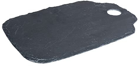 levandeo Servierbrett 35x23cm Serviertablett Schiefertablett Rechteckig Servierplatte Schieferplatte Deko Tischdeko Handgeschlagen