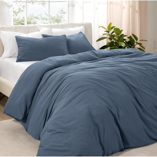 Bare Home Duvet Cover Set Single Size - Premium 1800 Ultra-Soft Duvet Cover Set - Lightweight - Cooling Duvet Cover - Bed Duvet Cover with 1 Pillowcase (Single, Sandwash Bering Sea)