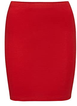 conta Damen Schlauchrock aus Baumwolle und Elasthan, multifunktional: als Rock, Top, Shirtverlängerung oder Nierenwärmer, perfekte Bequemlichkeit, rot, Einzelpack, Größe S