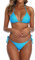 SHERRYLO Tanga-Bikini, Badeanzug für Damen, schwarz, brasilianischer String-Bikini, Badeanzug, dreieckiges Top, Badeanzüge, Badeanzüge, Türkis/Ausflug, einfarbig (Getaway Solids), Medium