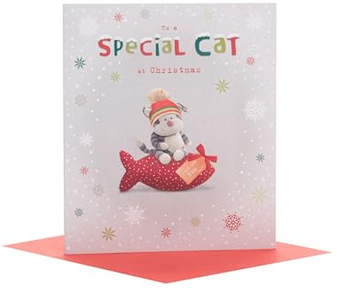 Boofle Weihnachtskarte für die Katze – niedliches Design