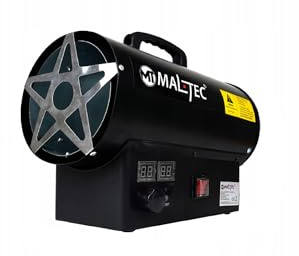 MalTec GAS-2500Wtt Hohe Leistung 25kW Lufterhitzer HeizLüfter Warmluftgebläse für LPG mit Thermostat Griff/Überhitzungsschutz/Schlauch/Druckminderer