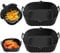 2Pcs Square Silicone Air Fryer Liners with Handle, 7inch Food-Grade Silicone Air Fryers Basket Reusable Heat Resistant Air Fryer Pot Replacement of Parchment Paper Liners for Air Fryer Oven Microwave