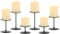 HUOGEE Kerzenständer 6er Set Schwarz Metall Kerzenständer Stumpenkerzen Kerzen Kerzenhalter Unterschiedlicher Größe Vintage Deko Tischdeko für Wohnzimmer Hochzeit Urlaubsparty Hochzeitsbankett