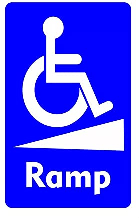 MACMRD Auto Aufkleber Behinderte Rollstuhl Rampe Warnschild Auto Aufkleber PVC Dekoration Zubehör Wasserdicht Auto Aufkleber
