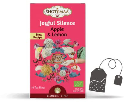 Shoti Maa® | Tisana BIO Erbe & Spezie | Infuso Biologico Mela & Limone | Infuso Ayurvedico Elemento Spazio - 16 Bustine (32 Gr) | Tisana Frutta & Spezie