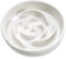P-ZOONPE Ceramic Slow Feeder Dog Bowl for Medium Breed, 1.5 Cup Raised Pet Bowl for Fun Eating, White