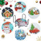 6 Stück Diamond Painting Untersetzer mit Halter, Weihnachten Diamond Art Painting Untersetzer, Diamant-Malsets, DIY-Weihnachten-Untersetzer zum Basteln Erwachsene (6PCS Weihnachten)