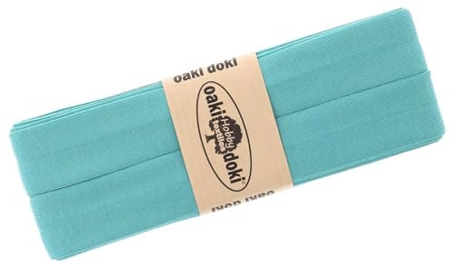 Schrägband Jersey 3m Breite 20mm Oaki Doki Tricot de Luxe Einfassband elastisch über 80 Farben, Farbe:persischblau