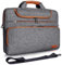 DOMISO Sacoche Ordinateur 17 Pouces Imperméable Pochette PC Portable Sac à Bandoulière Homme Business pour 17-17.3 Notebook/Dell/Lenovo/Acer/HP/MSI/ASUS, Gris Foncé 2
