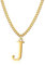 Symretie Goldkette mit Buchstaben J,14K Gold Vergoldet Initial Halskette,Edelstahl Kette mit J,Gold kettenanhänger kette für Damen Mädchen