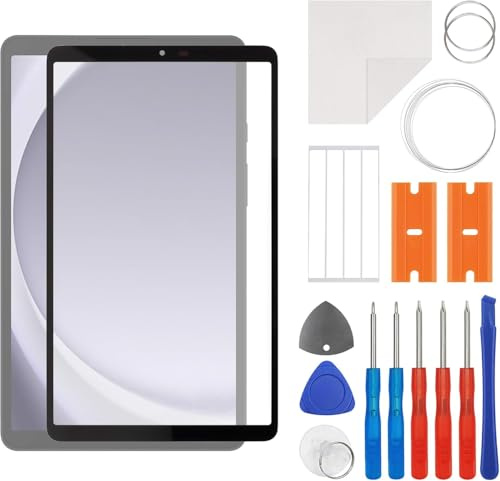 swark 8.7 Zoll Display Glas Frontglas Reparatur Replacement Set kompatibel mit Galaxy Tab A9 SM-X110, SM-X115 mit OCA (No LCD Screen and Touch Digitizer) inkl Werkzeugsatz