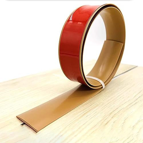 GLJTUO Bodenübergangsstreifen Aus PVC-Material, Schwellenstreifen Von Teppich Zu Fliesen/Laminatboden, Selbstklebender Vinyl-Bodenübergangsstreifen, 1,6 Zoll Breit (Rot)