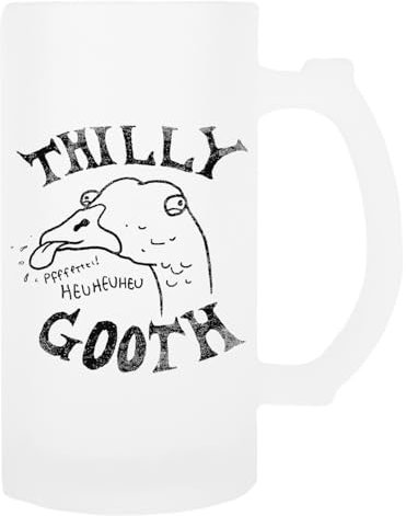 TAMBOOTEE Thilly Gooth Trinkbecher Aus Glas Mit Bierkrug Und Henkel
