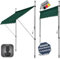 DELUKE® Klemmmarkise 350cm breit - mit Handkurbel | Balkonmarkise ohne Bohren, Sonnenschutz UV-beständig, Sonnenmarkise höhenverstellbar, Markise mit Gestell | 350x120x200-300cm Grün