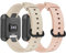 Amzpas 2 Pièces Sport Bracelet pour Redmi Watch Lite/Xiaomi Mi Watch, Silicone Souple Coloré Compatible, Beige+Rose