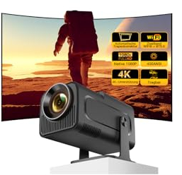 Mini proyector con WiFi y Bluetooth, Proyector de películas portátil para Exteriores con Soporte 4K Nativo 1080P con Android 11 para Cine en casa, Compatible con teléfono/TV Stick, LYNCAST HY320